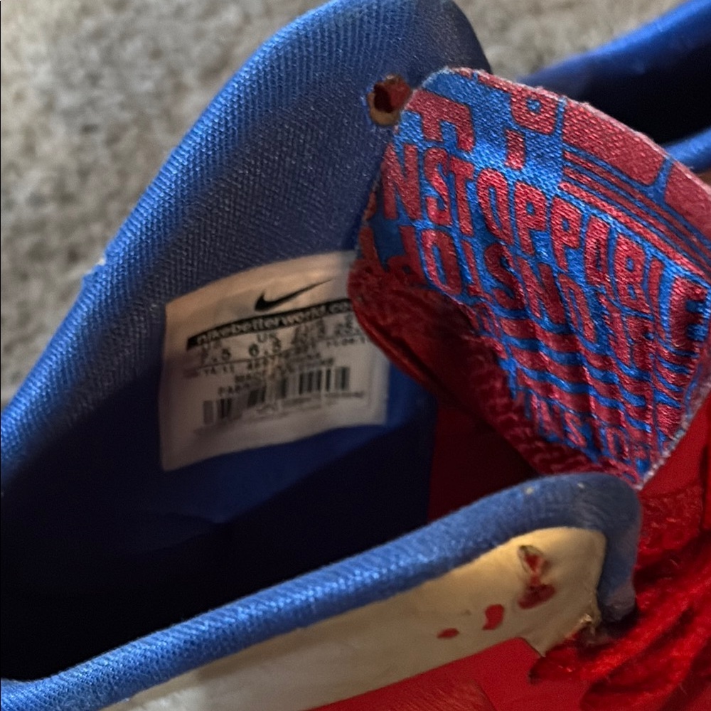 Nike Red and Blue Athletic Sneakers - Picture 2 of 7